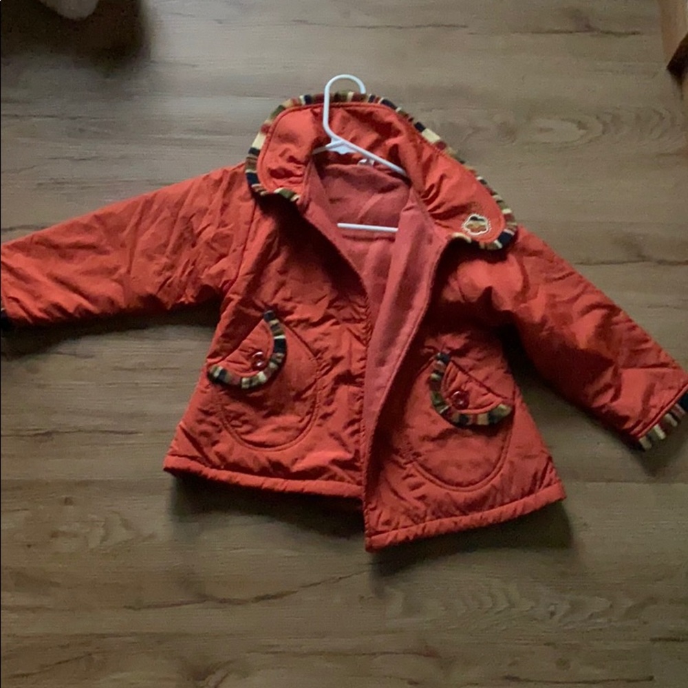 Kids Orange puffer jacket